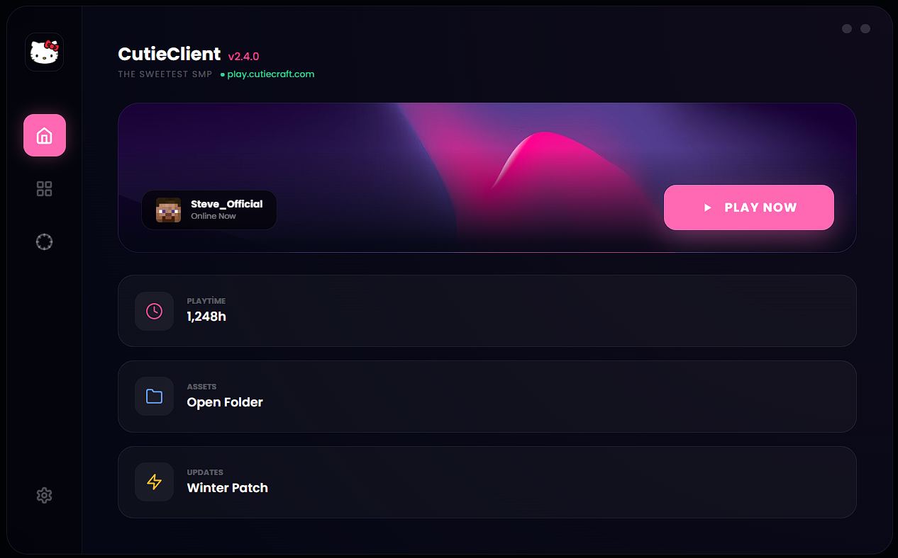 SweetClient launcher screenshot